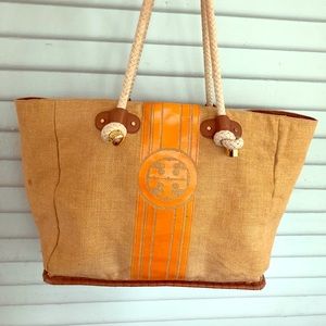 Tory Burch Burlap Stripe Tote